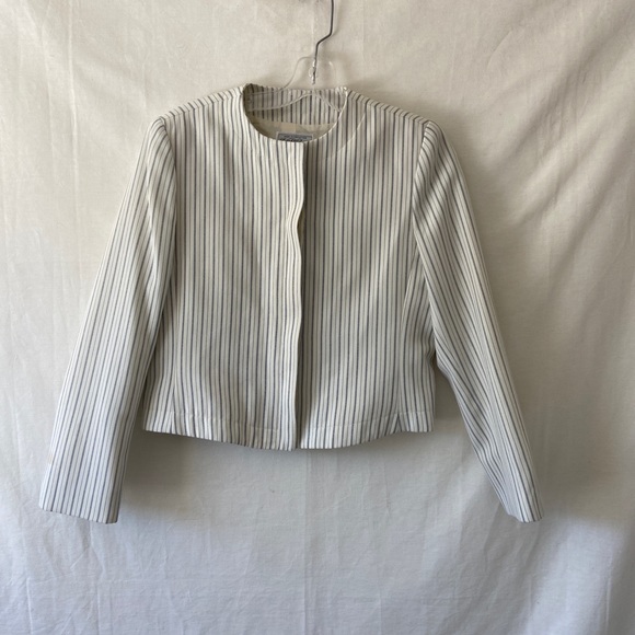 Sax Fifth Avenue 2 Pc Skirt Blazer Striped Suit Sz Medium - Picture 6 of 6